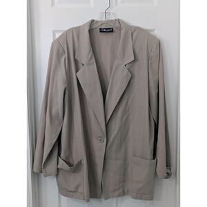 Sag Harbor Woman Beige Lightweight Blazer – Size 24W